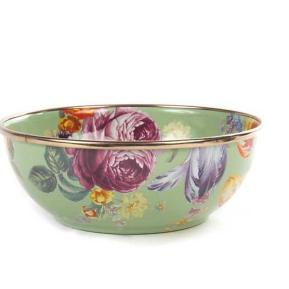 🍀Mackenzie -Childs Flower Market Everyday Bowl - Green 💚